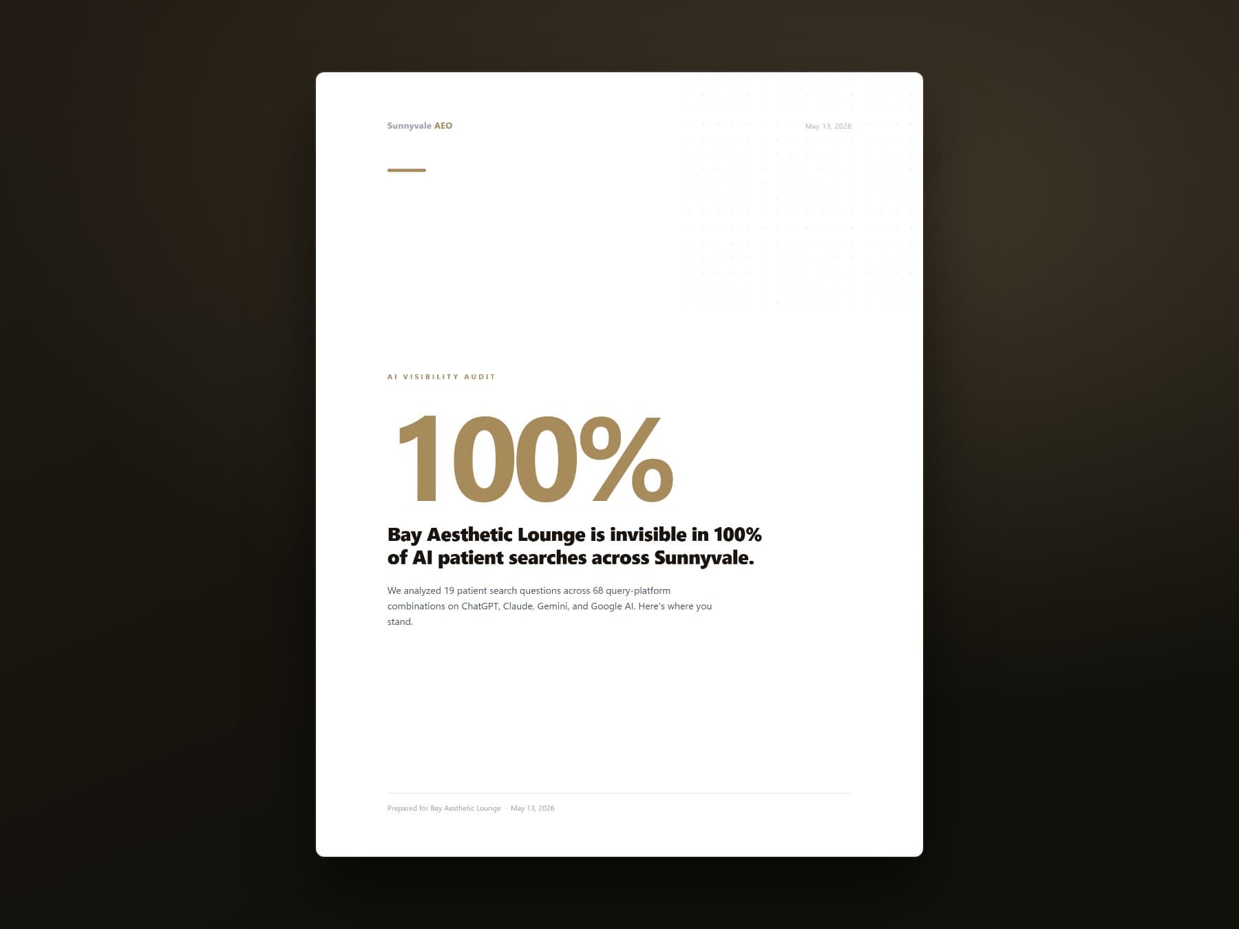 The Sunnyvale AEO audit report cover